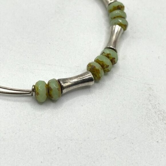 Alex and Ani Green Glade Eden Mantis Rafaelian Silver Adjustable Bangle Bracelet - Picture 3 of 4